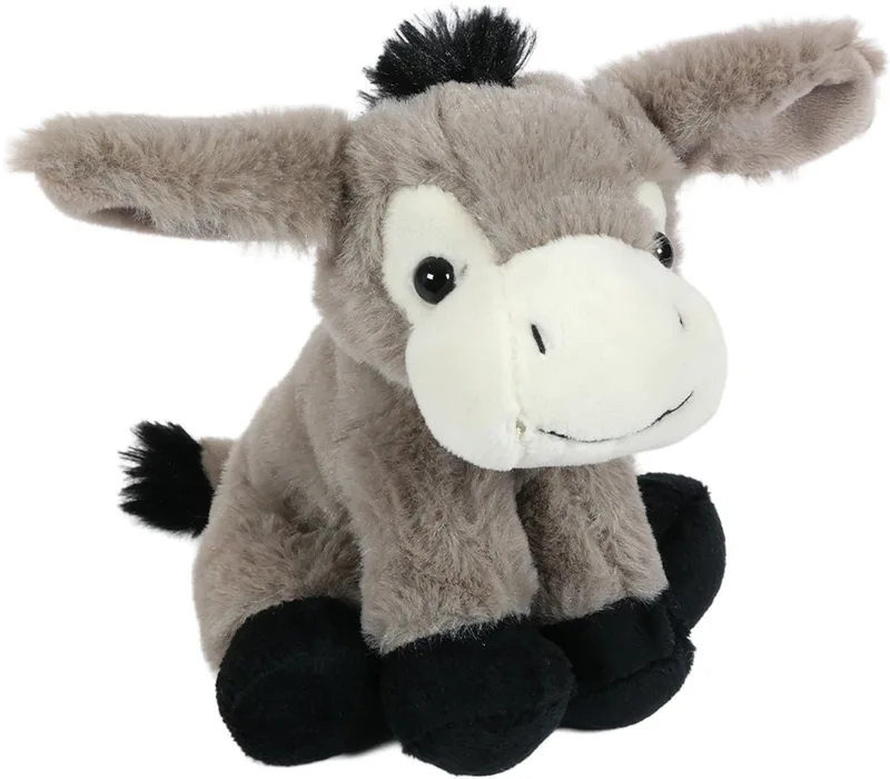 Pluche Knuffeldier - Ezel - zittend - 17 cm by Pia Soft Toys in Grey – product photo