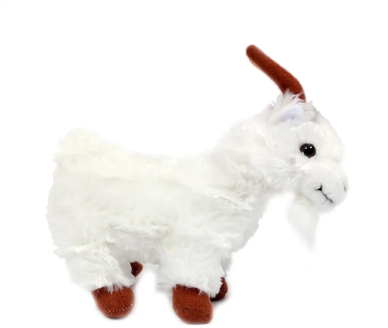 Pluche Knuffeldier Geit - 15 cm fra Pia Soft Toys i Hvid – produktbillede