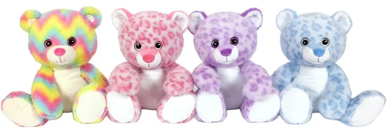 Pluche Knuffeldier - Gekleurde kat 4 ass. 30 cm by Pia Soft Toys in Yellow – product photo