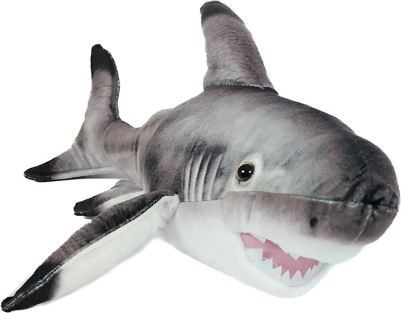 Pluche Knuffeldier Haai - 50 cm van Pia Soft Toys in Grijs – productfoto
