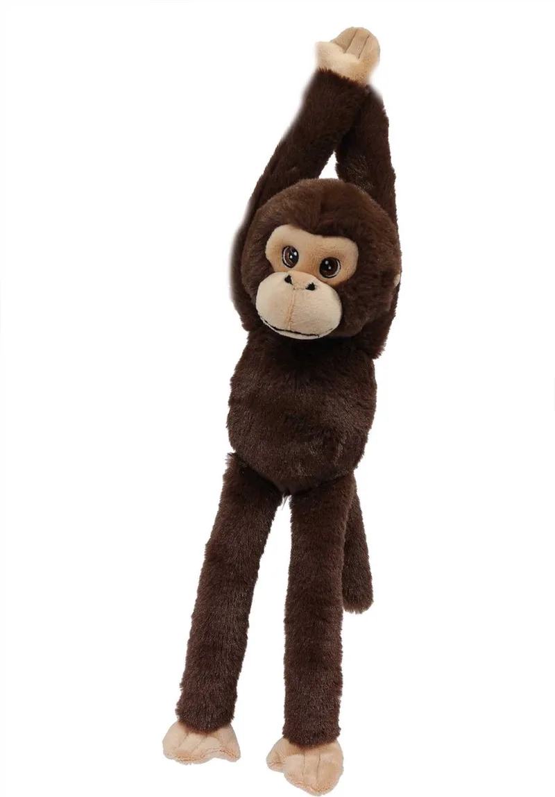 Pluche Knuffeldier Hangaap ECO - 38 cm: 100% Ecologisch, 100% Lief van Pia Soft Toys in Bruin – productfoto