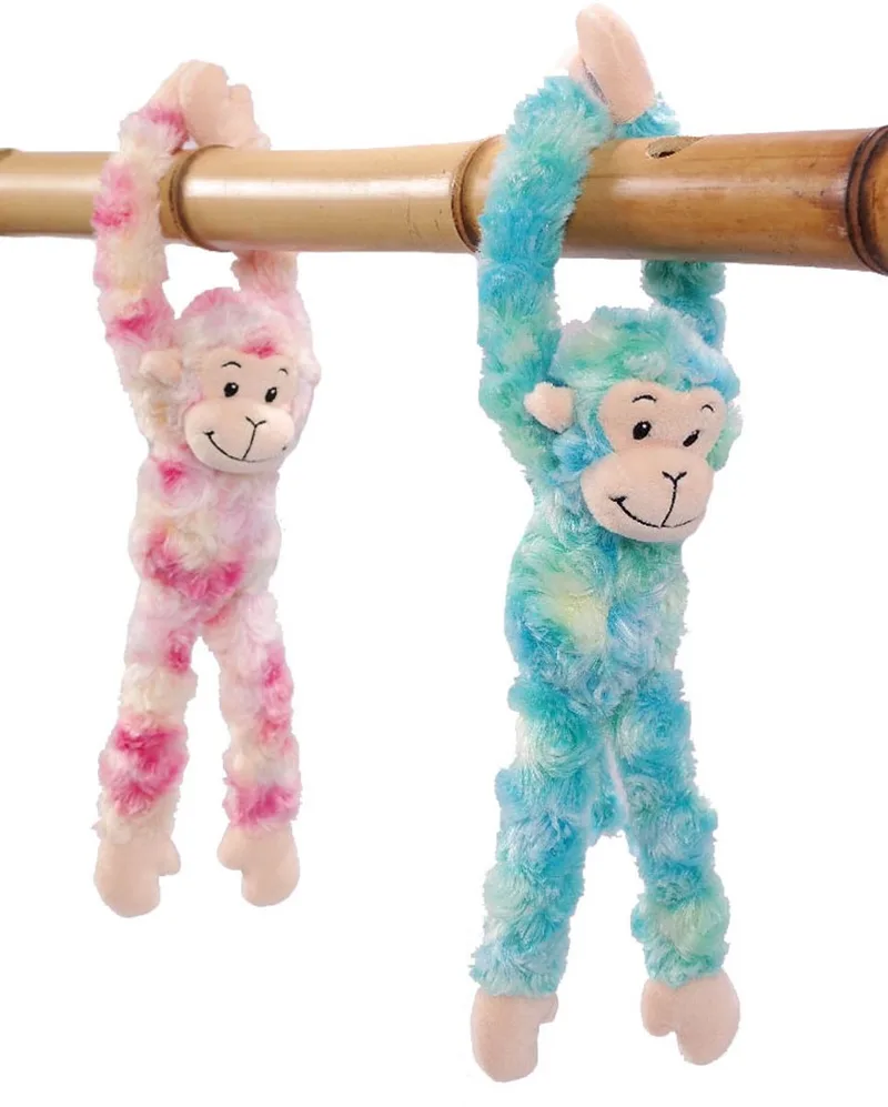 Pluche Knuffeldier - Hangaap roze / 30 cm van Pia Soft Toys in Blauw – productfoto