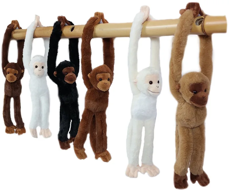 Pluche Knuffeldier - Hangaap soft 6 ass. 32 cm van Pia Soft Toys in Bruin – productfoto