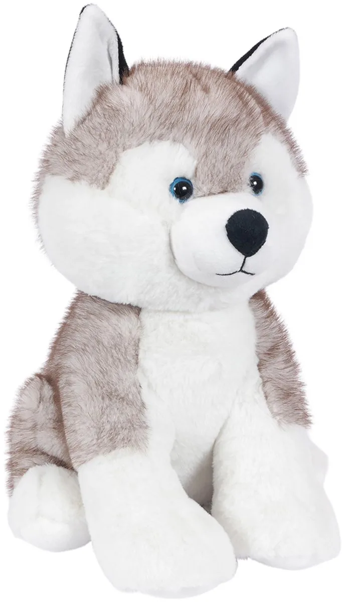 Pluche Knuffeldier - Husky - 30 cm van Pia Soft Toys in Grijs – productfoto