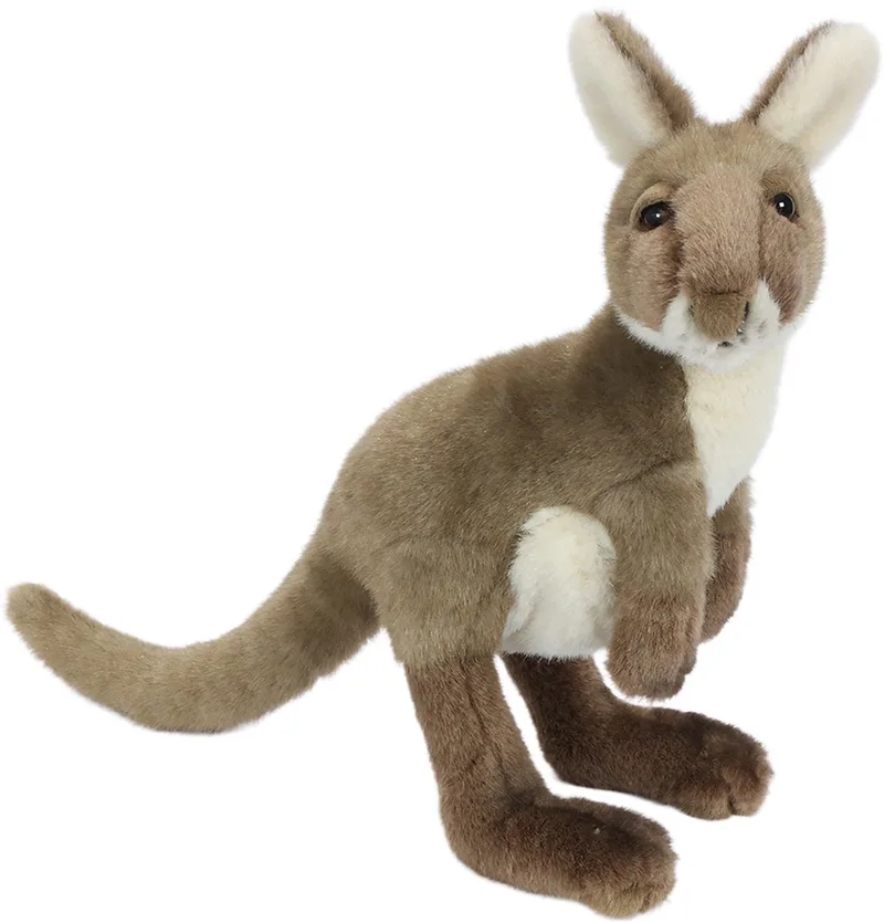 Pluche Knuffeldier Kangoeroe - staand - 30 cm van Pia Soft Toys in Bruin – productfoto