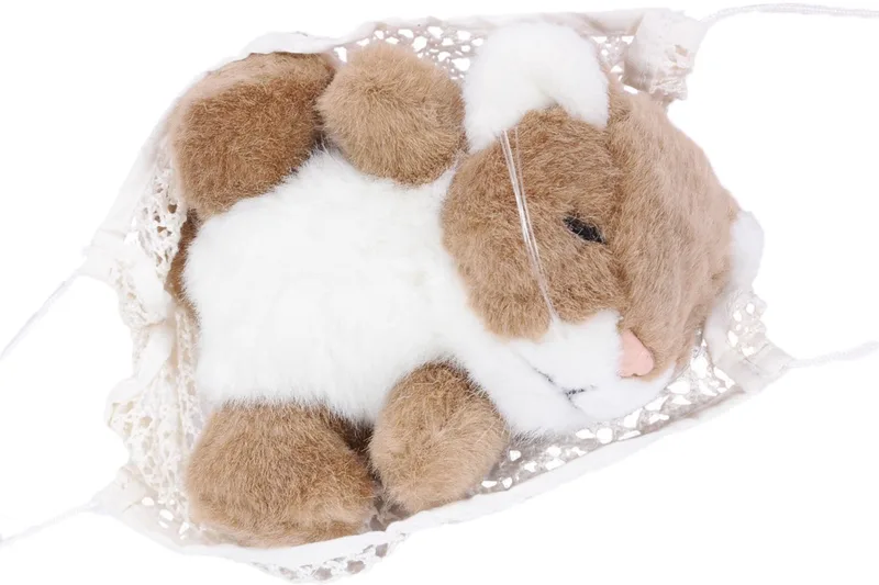 Pluche Knuffeldier Leeuwin - in hangmat - 15 cm van Pia Soft Toys in Bruin – productfoto