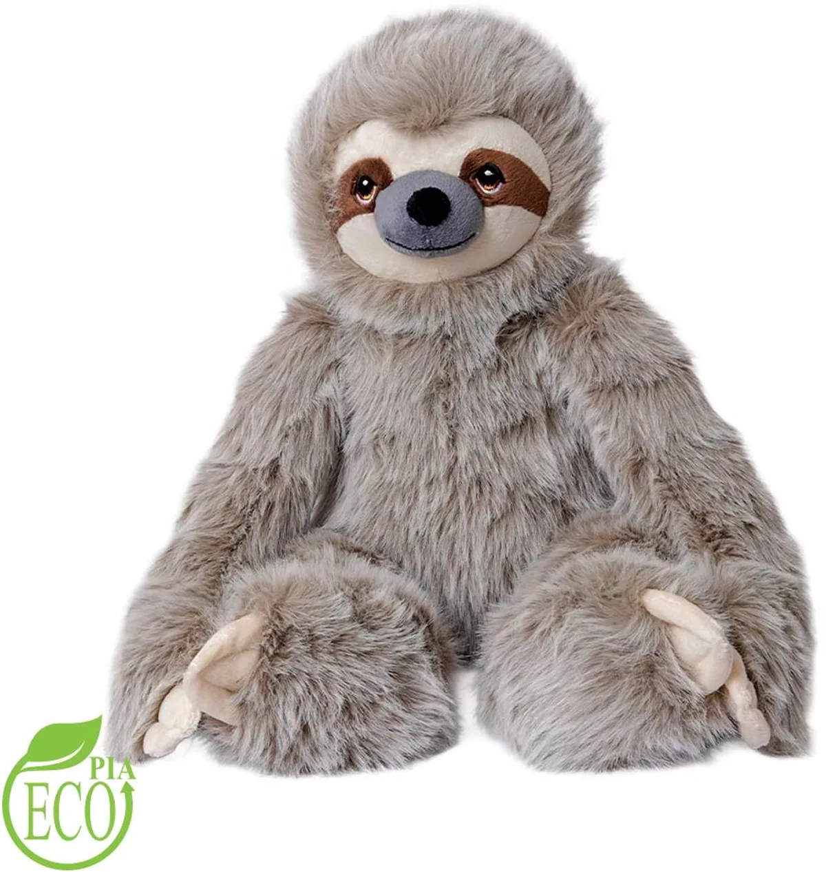 Pluche Knuffeldier - Luiaard ECO 26 cm by Pia Soft Toys in Grey – product photo
