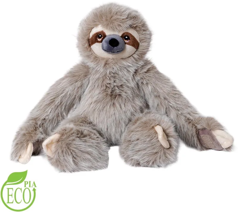 Pluche Knuffeldier - Luiaard ECO 33 cm från Pia Soft Toys i Grå – produktbild