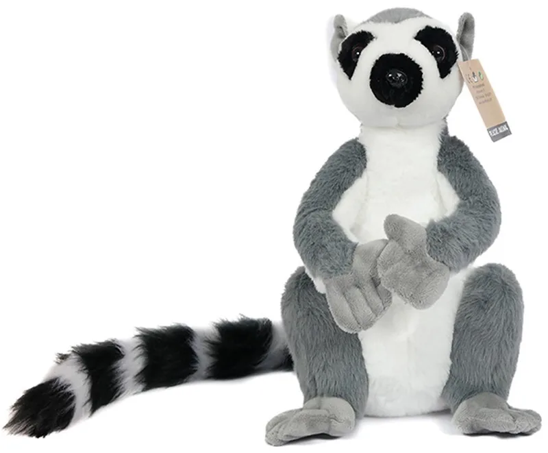 pluche knuffeldier Maki - 27 cm van Pia Soft Toys in Grijs – productfoto
