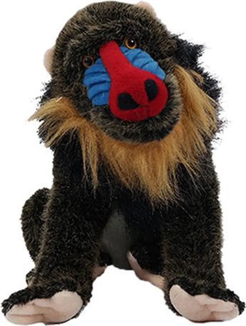 Pluche knuffeldier - Mandrill 26 cm van Pia Soft Toys in Rood – productfoto