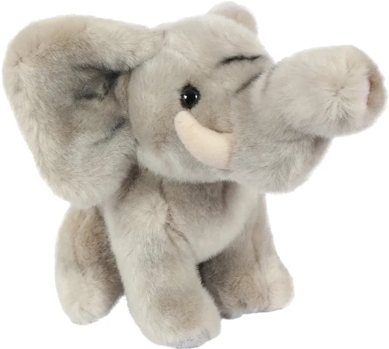 Pluche Knuffeldier Olifant - 18 cm fra Pia Soft Toys i Grå – produktbillede