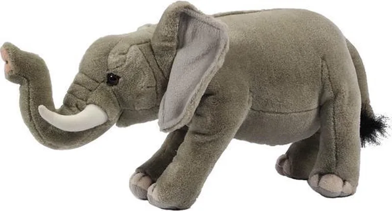 Pluche knuffeldier - Olifant staand 42 cm by Pia Soft Toys in Grey – product photo