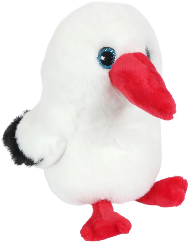 Pluche knuffeldier - Ooievaar - 16 cm by Pia Soft Toys in White, Black – product photo