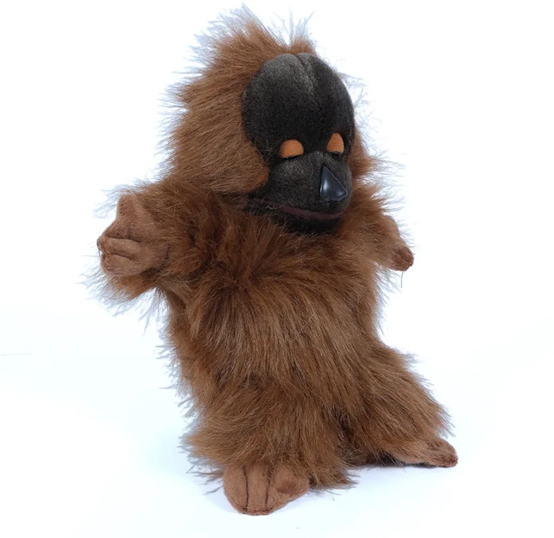 Pluche knuffeldier - Orang-oetan met staart handpop 30 cm by Pia Soft Toys in Brown – product photo