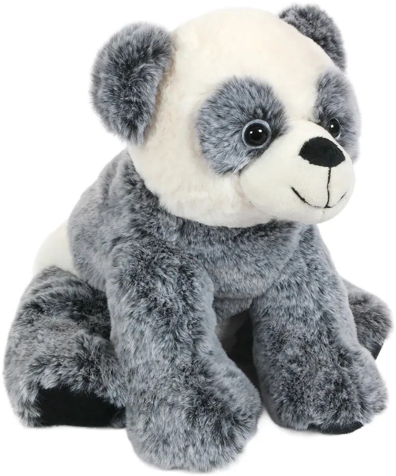 Pluche Knuffeldier Panda - zittend - 26 cm van Pia Soft Toys in Grijs – productfoto