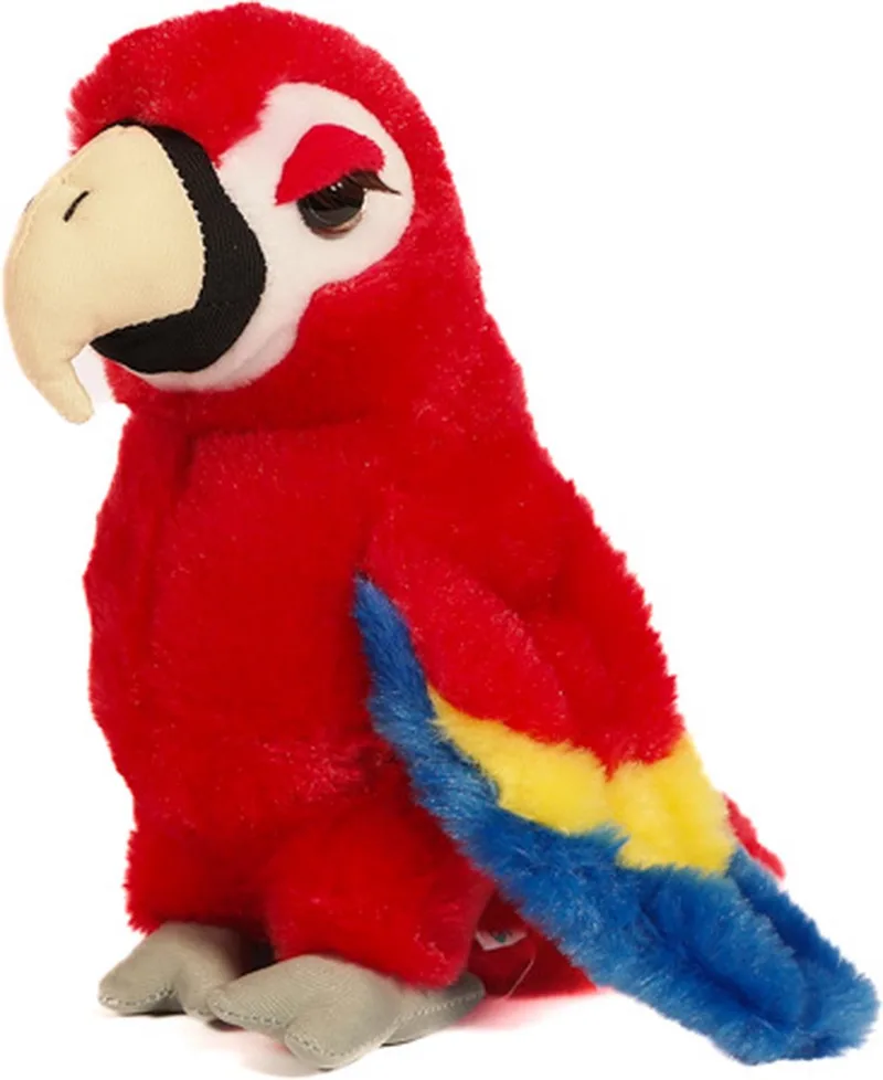 Pluche Knuffeldier Papegaai - 24cm van Pia Soft Toys in Rood – productfoto