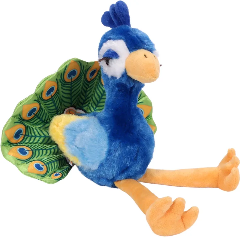 Pluche Knuffeldier - Pauw - 24 cm de Pia Soft Toys en Bleu – photo produit