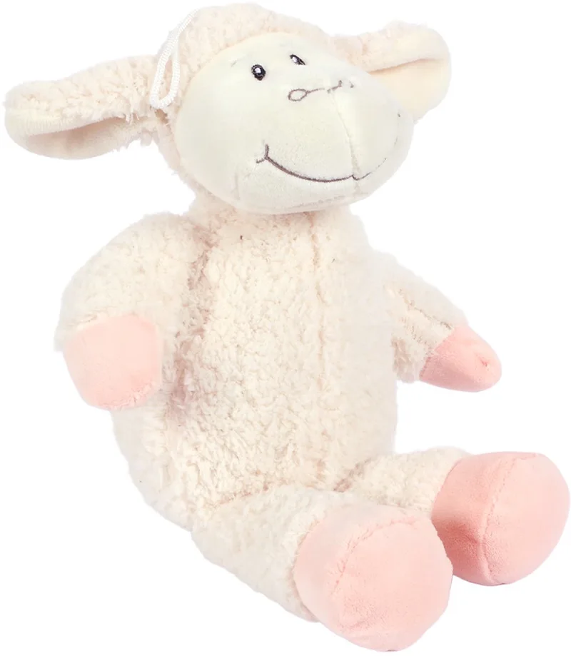 Pluche Knuffeldier Schaap - zittend - 20 cm by Pia Soft Toys in Pink – product photo