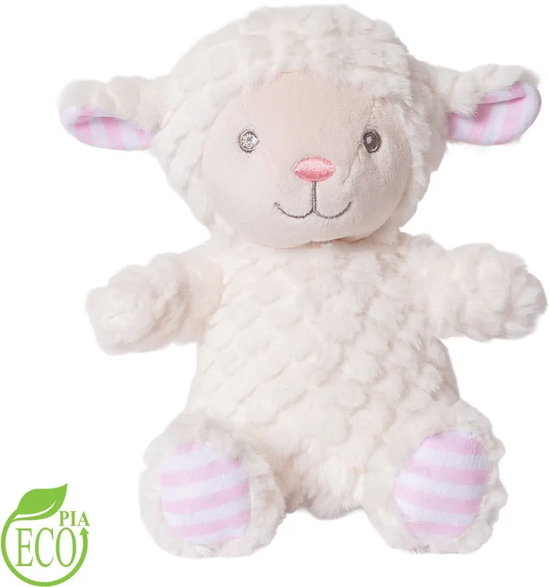 Pluche Knuffeldier - Schaap zittend ECO 15 cm van Pia Soft Toys in Wit – productfoto