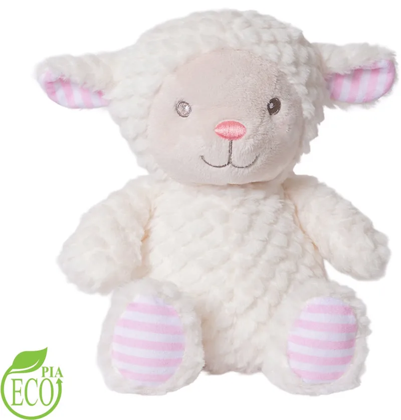 Pluche Knuffeldier - Schaap zittend ECO 21 cm by Pia Soft Toys in White – product photo