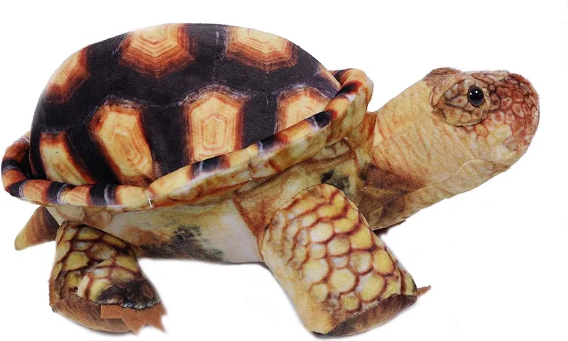 Pluche Knuffeldier Schildpad - 35 cm van Pia Soft Toys in Zwart – productfoto