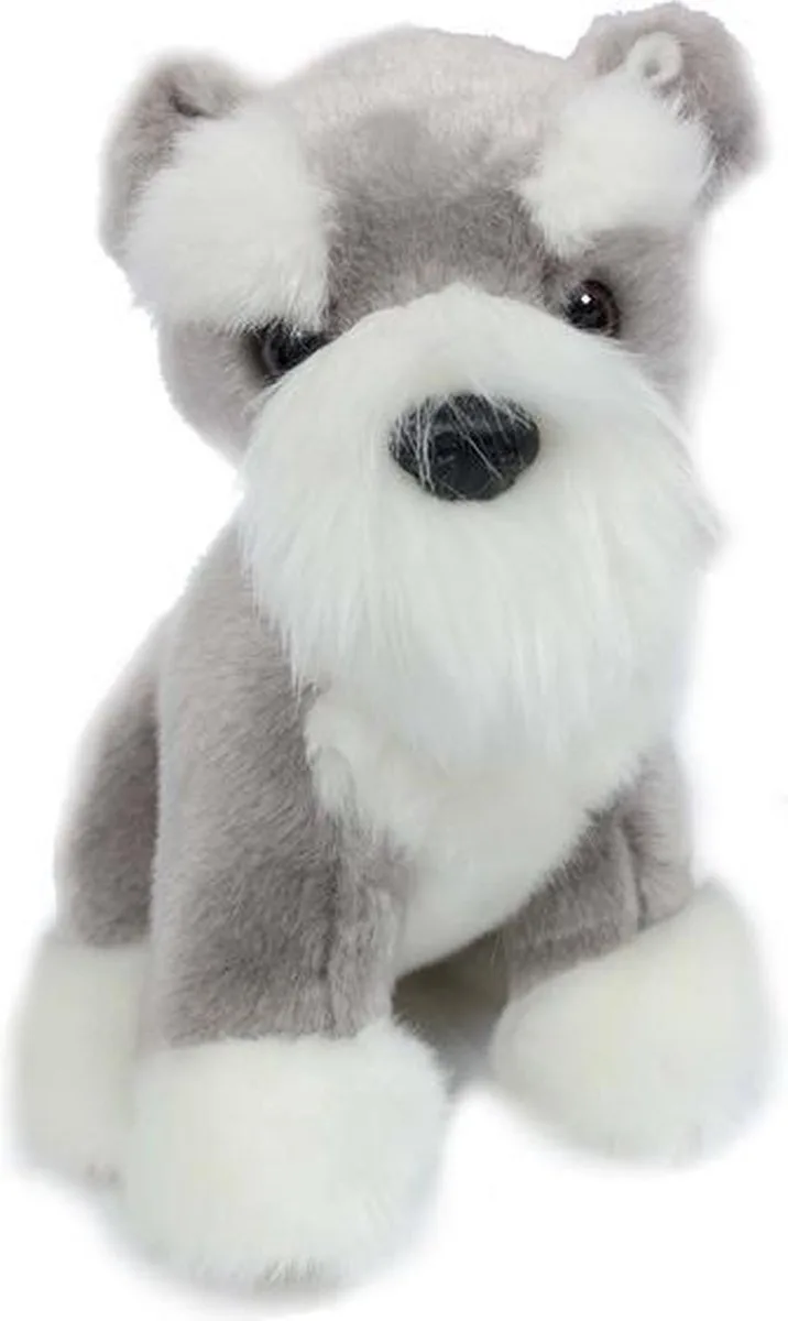 Pluche Knuffeldier Schnauzer - zittend - 20 cm de Pia Soft Toys en Gris – photo produit