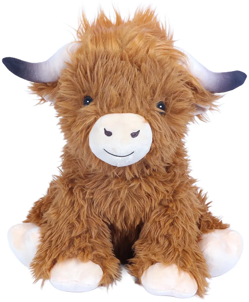 Pluche Knuffeldier - Schotse hooglander zittend 38 cm van Pia Soft Toys in Bruin – productfoto