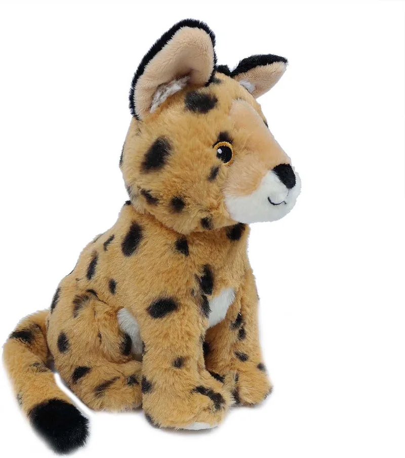 Pluche Knuffeldier - Serval - zittend - 21 cm de Pia Soft Toys en Beige – photo produit