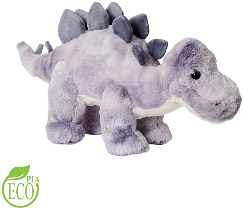Pluche Knuffeldier - Stegosaurus grijs ECO 43 cm van Pia Soft Toys in Paars – productfoto