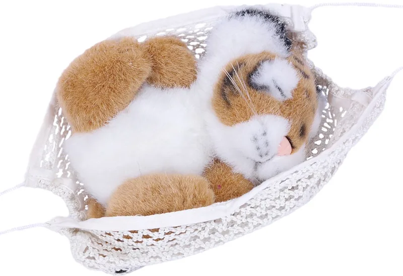 Pluche Knuffeldier Tijger - in hangmat - 15 cm by Pia Soft Toys in Brown – product photo