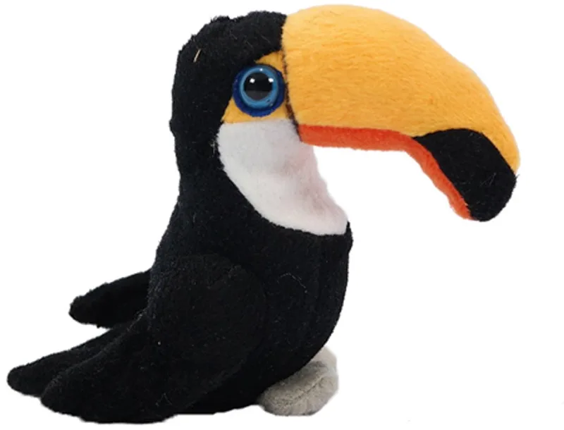 Pluche Knuffeldier Toekan - 12 cm van Pia Soft Toys in Zwart – productfoto