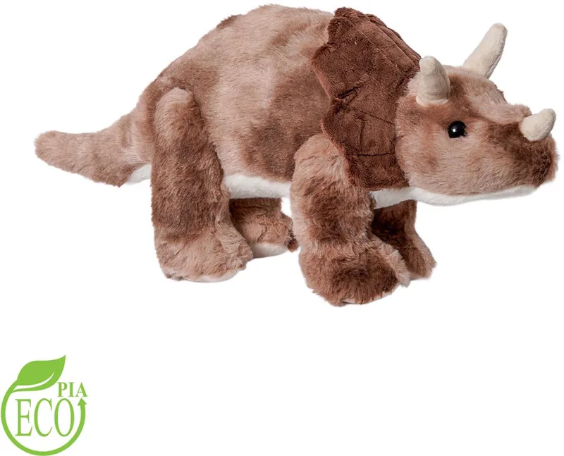 Pluche Knuffeldier - Triceratops ECO 43 cm von Pia Soft Toys in Braun – Produktfoto