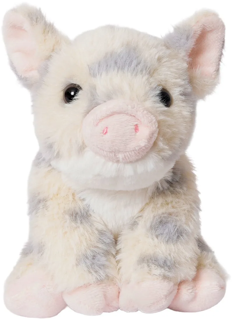 Pluche Knuffeldier - Varken grijs gevlekt 16 cm van Pia Soft Toys in Wit – productfoto