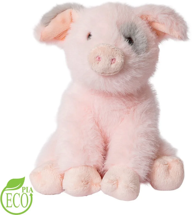 Pluche Knuffeldier - Varken zittend ECO 21 cm de Pia Soft Toys en Rose – photo produit