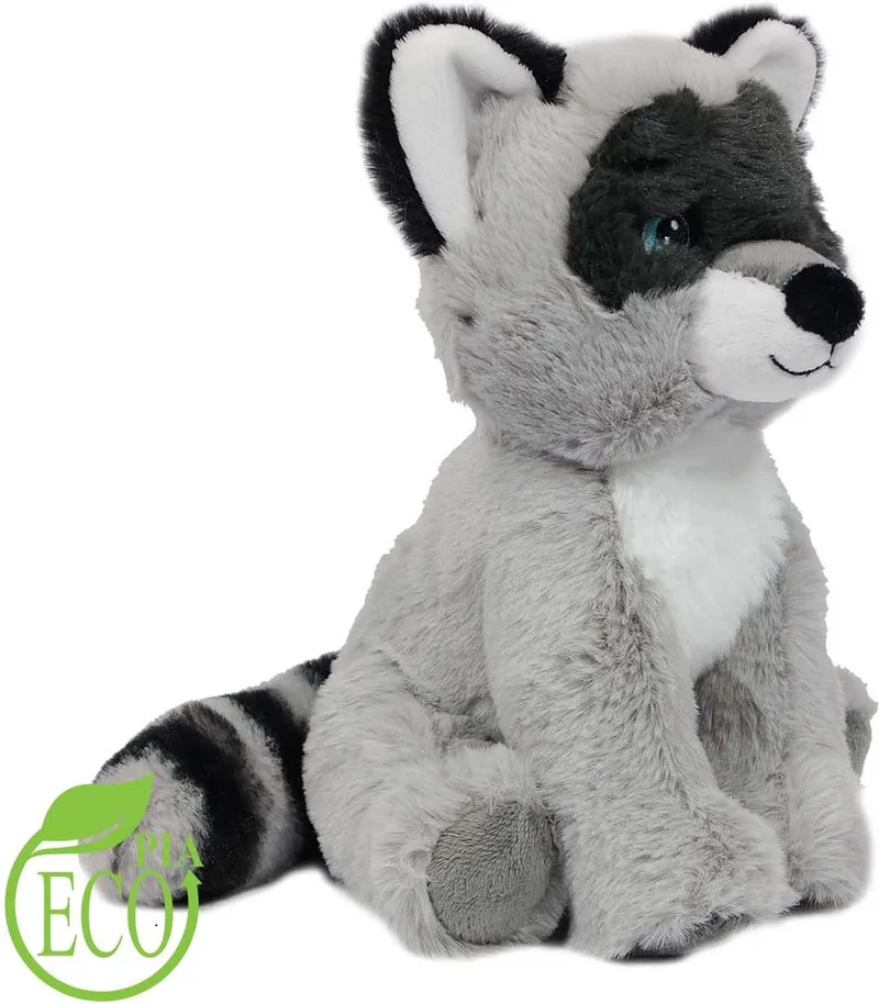Pluche Knuffeldier Wasbeer ECO- 21 cm: 100% Ecologisch, 100% Lief by Pia Soft Toys in Grey – product photo