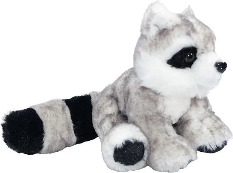 Pluche Knuffeldier - Wasbeer - liggend - 15 cm by Pia Soft Toys in Grey – product photo