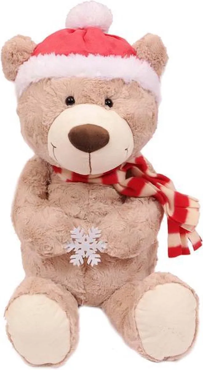 Pluche Knuffeldier Winterbeer - Kerstbeer - 50 cm van Pia Soft Toys in Bruin – productfoto
