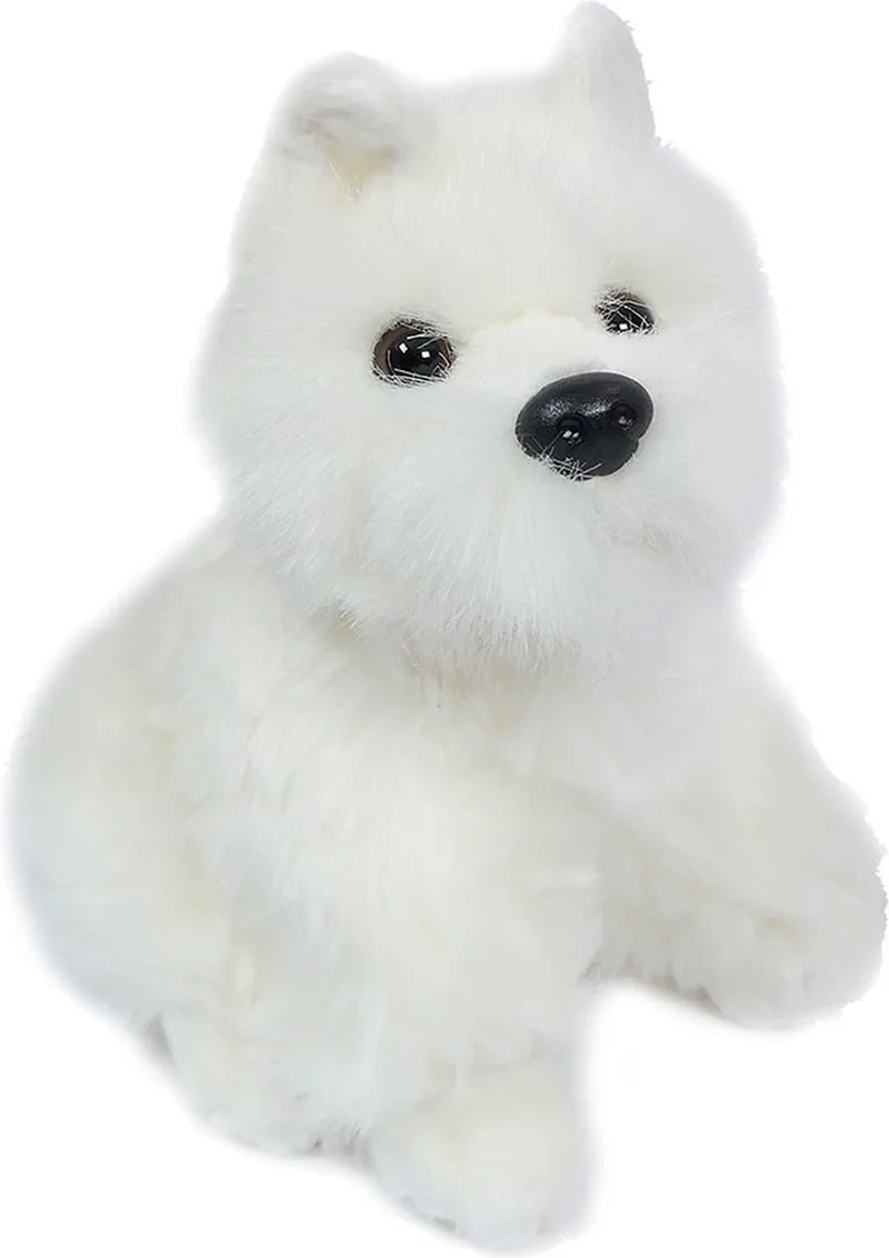 Pluche Knuffeldier - Witte terrier zittend - 20 cm de Pia Soft Toys en Blanc – photo produit