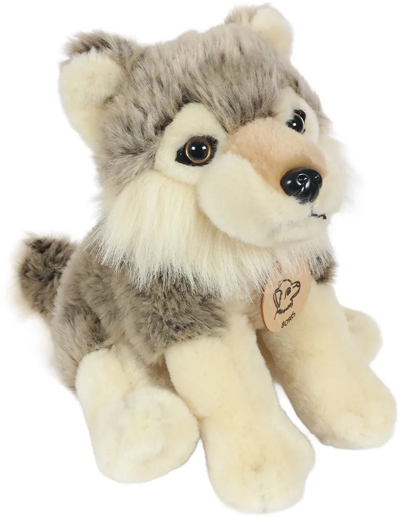 Pluche Knuffeldier - Wolf (Boris) - 20 cm van Pia Soft Toys in Beige – productfoto