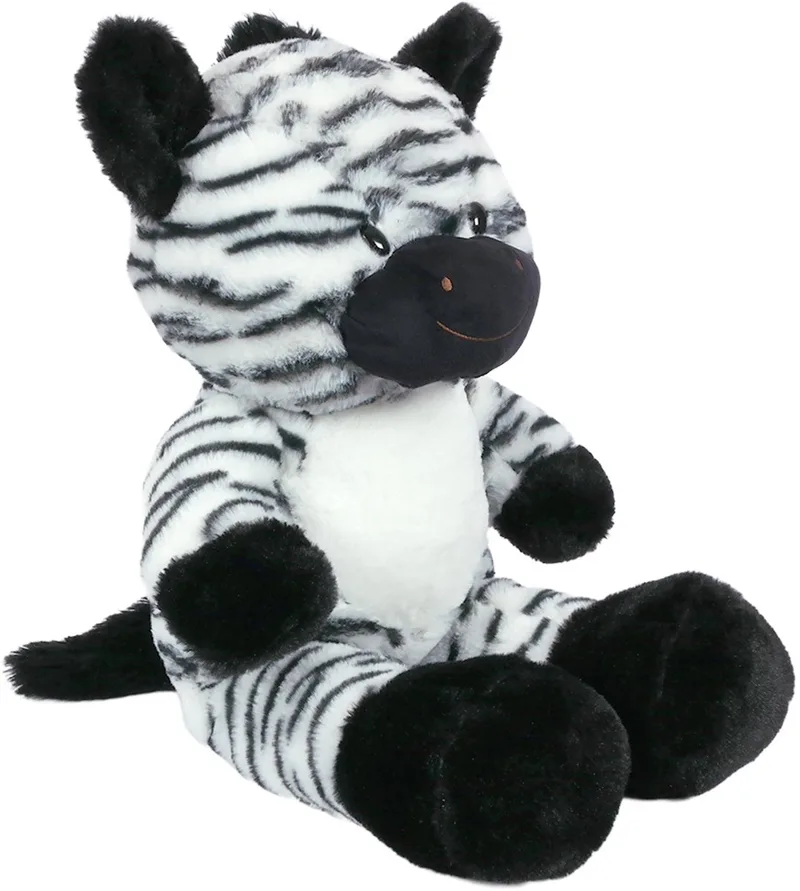 Pluche Knuffeldier Zebra - 60 cm van Pia Soft Toys in Zwart – productfoto
