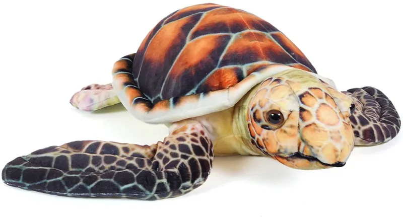 Pluche Knuffeldier Zeeschildpad - 35 cm van Pia Soft Toys in Bruin – productfoto