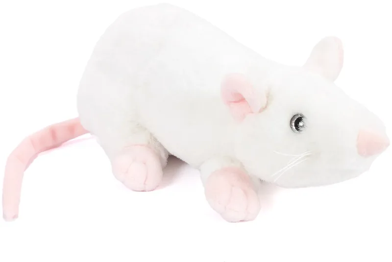 Pluche - Muis - liggend - 23 cm by Pia Soft Toys in White – product photo