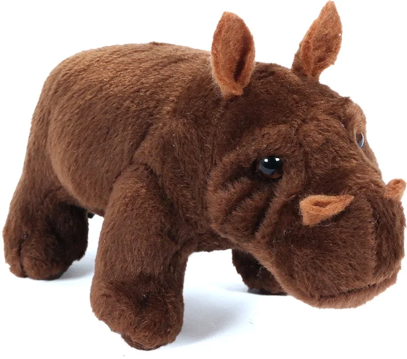Pluche Nijlpaard Knuffel - Staand - 15 cm van Pia Soft Toys in Bruin – productfoto