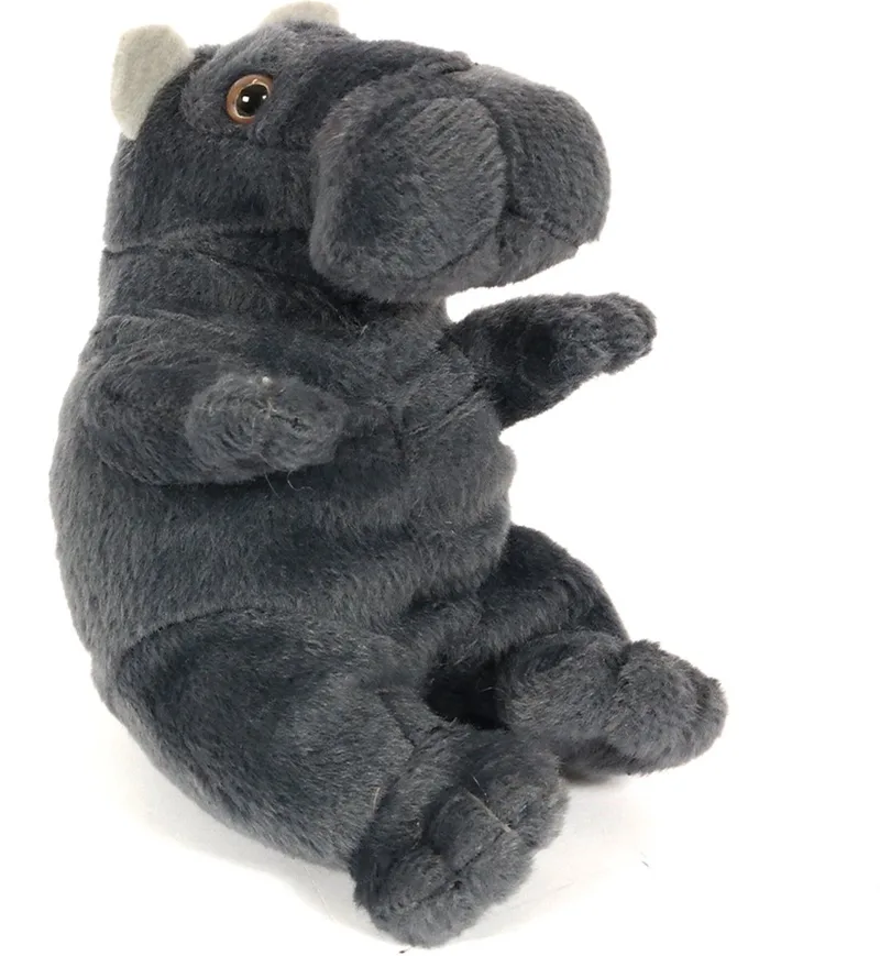 Pluche Nijlpaard Knuffel - zittend - 12 cm van Pia Soft Toys in Grijs – productfoto