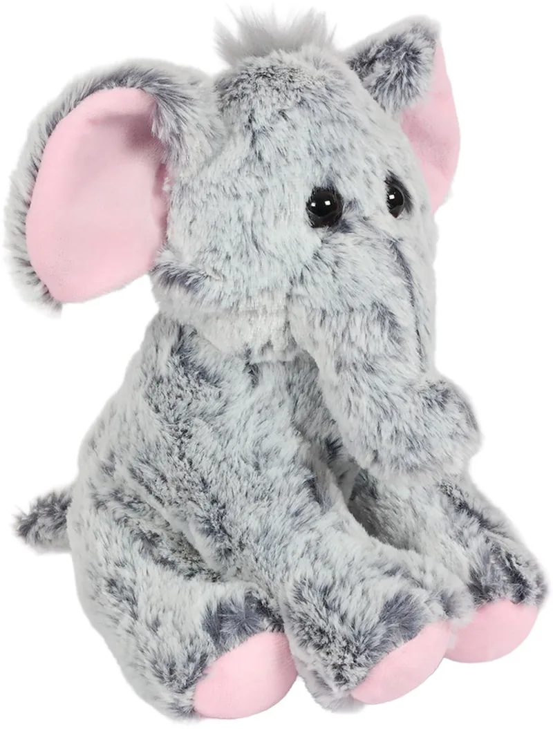 Pluche Olifant Knuffel - zittend - 20 cm - Zachte pluche de Pia Soft Toys en Grij – photo produit