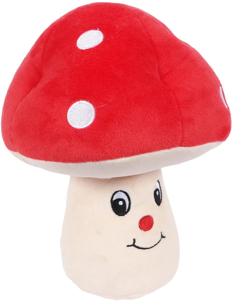Pluche Paddenstoel - Rood - 23 cm van Pia Soft Toys in Wit – productfoto
