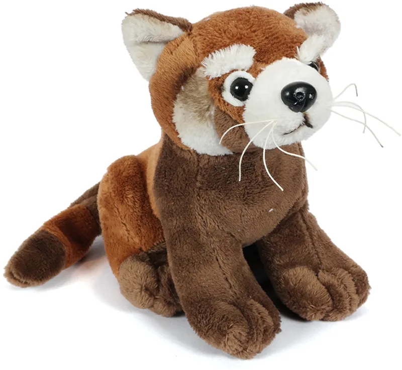 Pluche Panda Knuffel - Soft Pluche - 13 cm van Pia Soft Toys in Rood – productfoto
