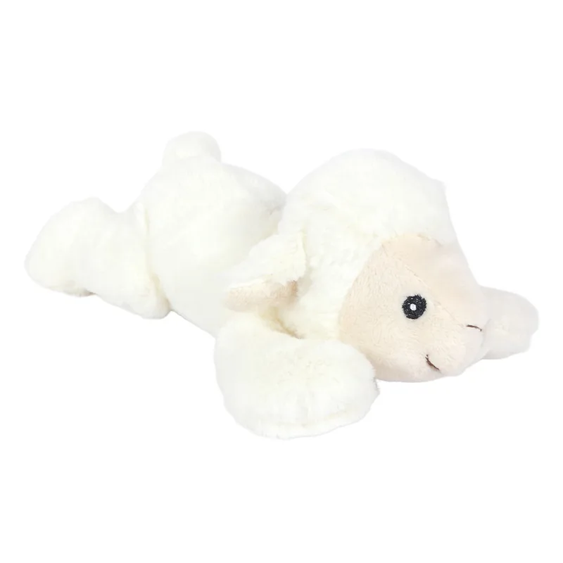 Pluche Schaap Knuffel - Liggend - 15 cm - Soft Pluche by Pia Soft Toys in White – product photo
