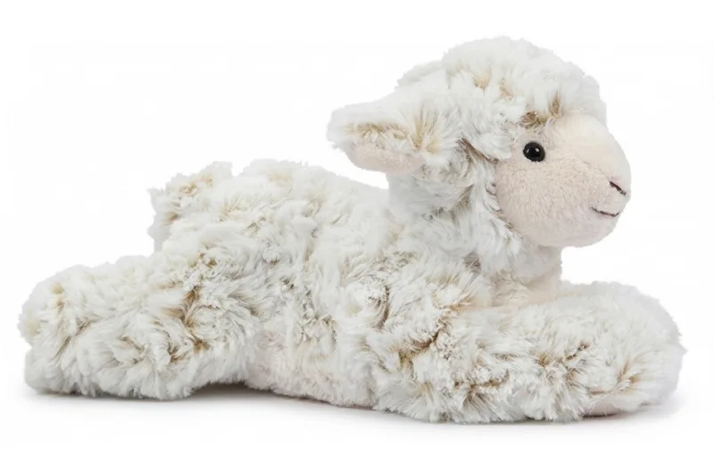 Pluche schaap/lammetje knuffel liggend - 22 cm - Boerderij knuffelbeesten by Pia Soft Toys in White – product photo