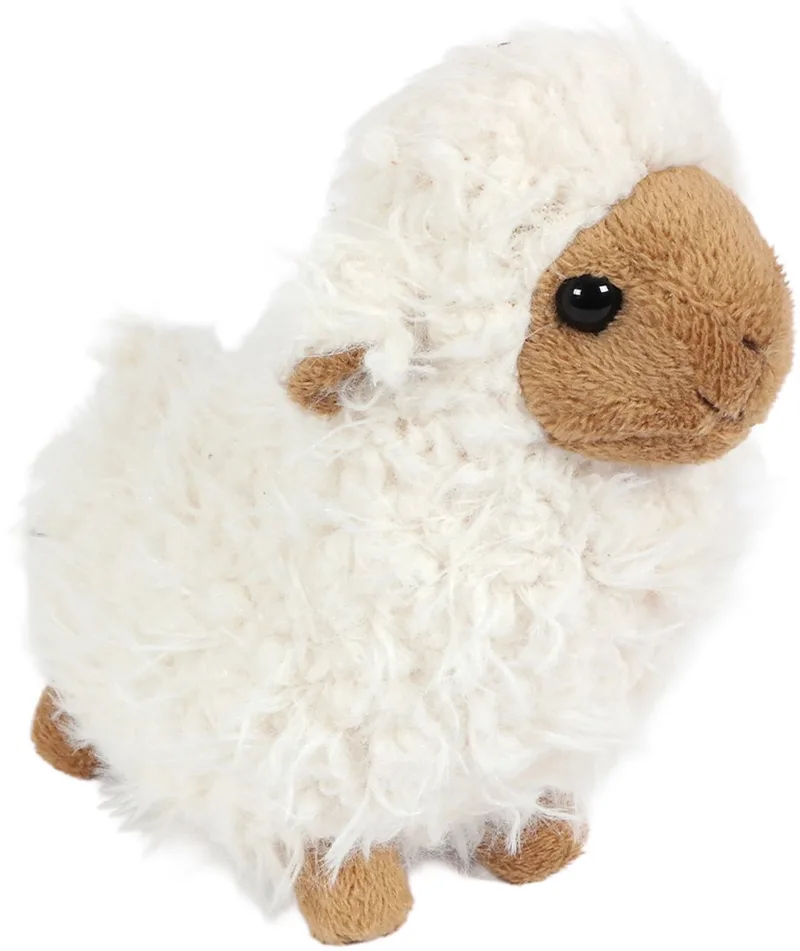 Pluche Sheep - white/grey - curly - small - 18x23cm by Pia Soft Toys in Créme – product photo